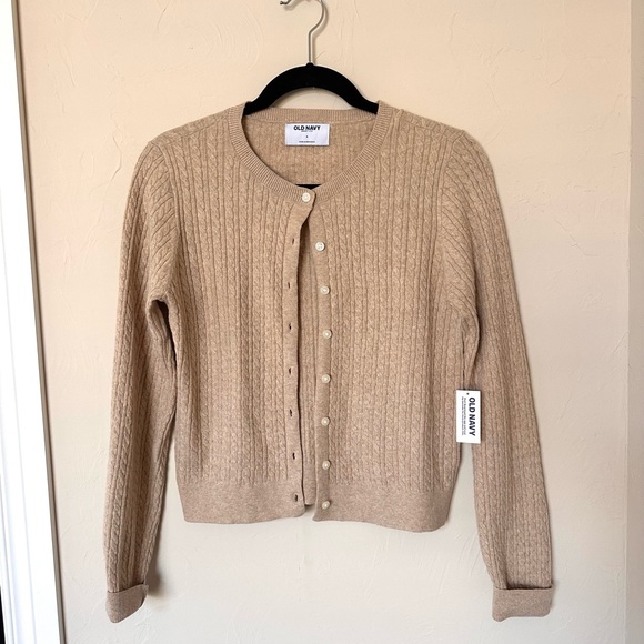 NWT Old Navy Women's Beige Cardigan Sweater - Picture 1 of 5
